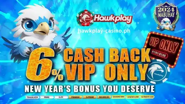 Deserve mo ang Hawkplay New Year bonus! 1 Deserve mo ang Hawkplay New Year bonus! 6% na cash back VIP na eksklusibo